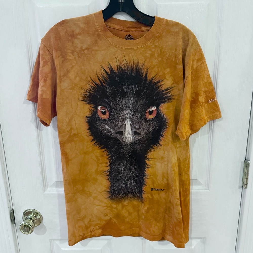 The Mountain Brown Tie-Dye Emu Graphic Short Sleeve Tee